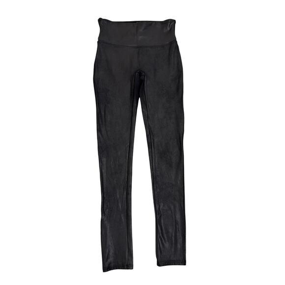 SPANX Black Faux Leather Leggings Size Women's Small - Picture 1 of 3